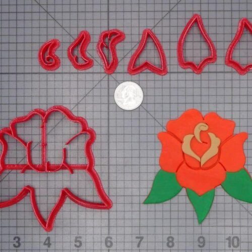Rose Flower 266-I062 Cookie Cutter Set