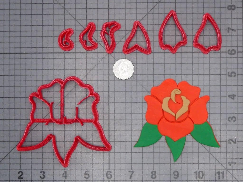Rose Flower 266-I062 Cookie Cutter Set
