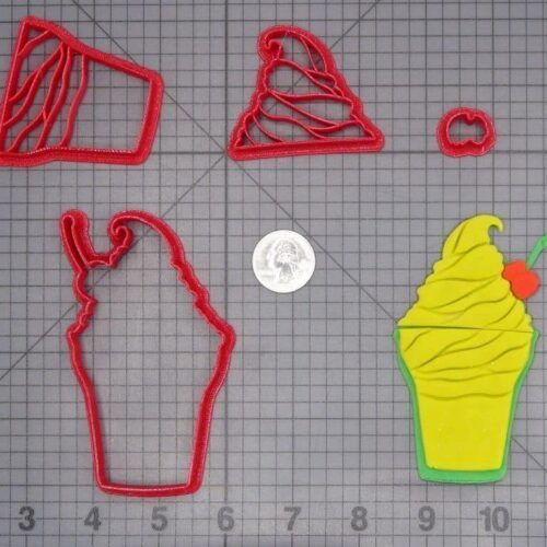 Soft Serve Ice Cream 266-H922 Cookie Cutter Set