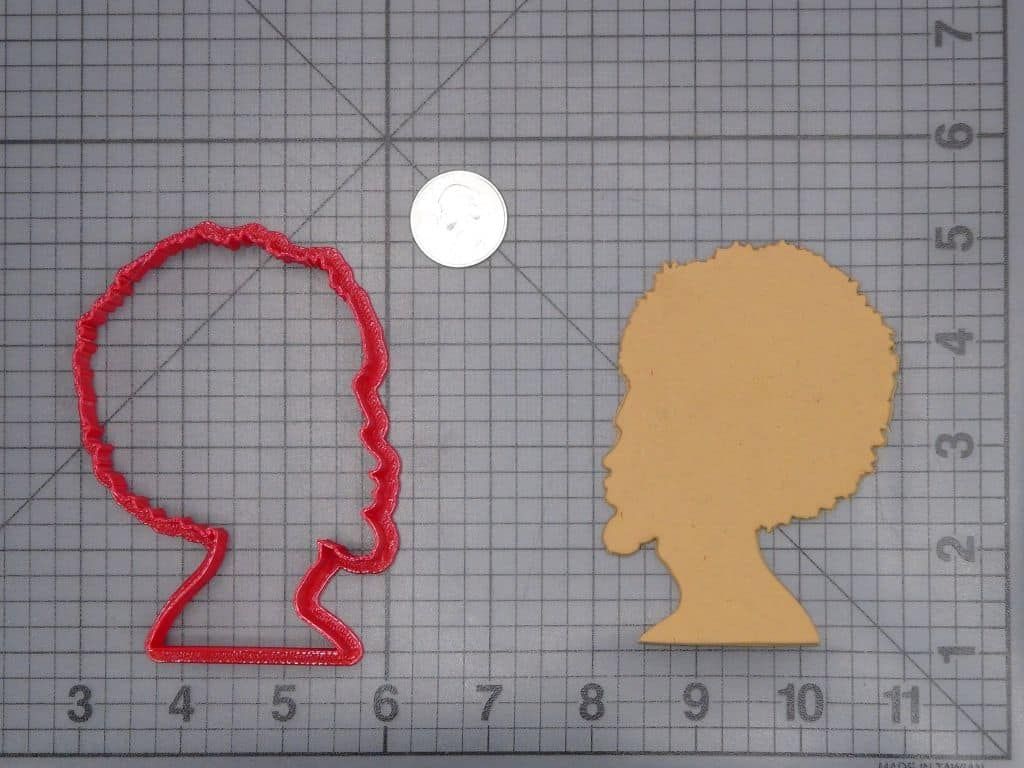Afro Man Head 266-I163 Cookie Cutter Silhouette