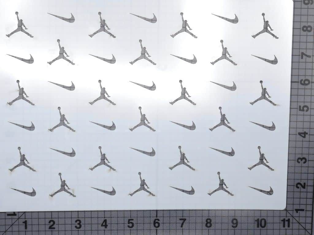 Air Jordan Nike Pattern 783-H246 Stencil Sheet