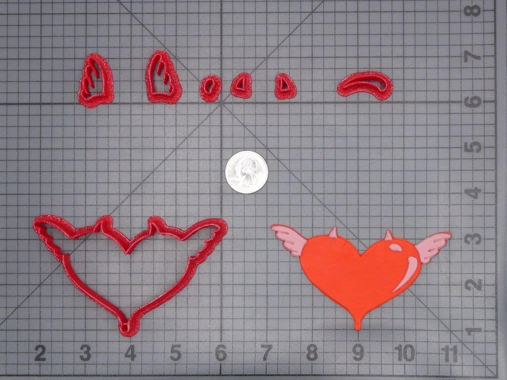 Angel Devil Heart 266-I190 Cookie Cutter Set