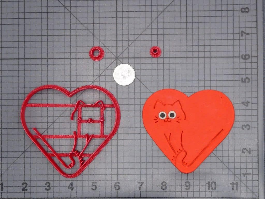 Cat Heart 266-I155 Cookie Cutter Set