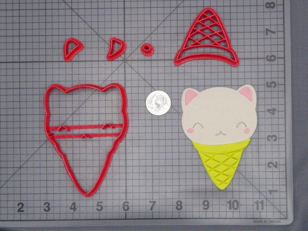 Cat Ice Cream Cone 266-I106 Cookie Cutter Set