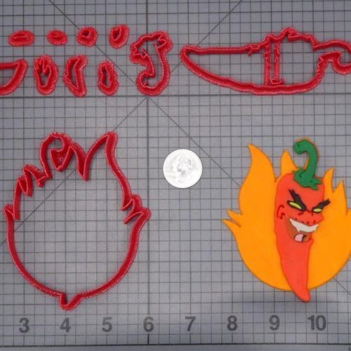 Chili Pepper in Flames 266-E316 Cookie Cutter Set