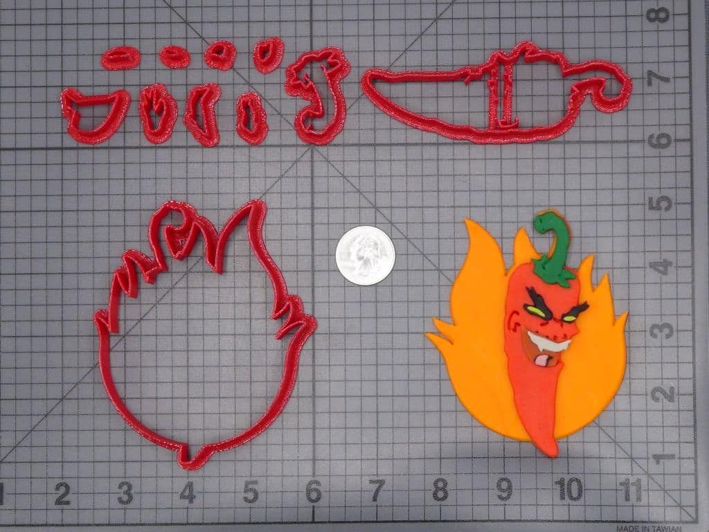 Chili Pepper in Flames 266-E316 Cookie Cutter Set