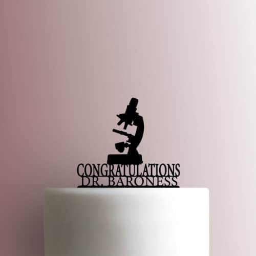 Custom Congratulations Microscope Name 225-B450 Cake Topper