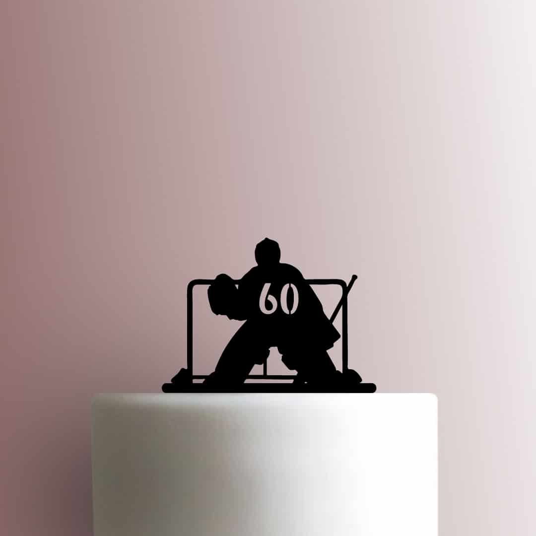 Custom Hockey Goalie Number 225-B455 Cake Topper