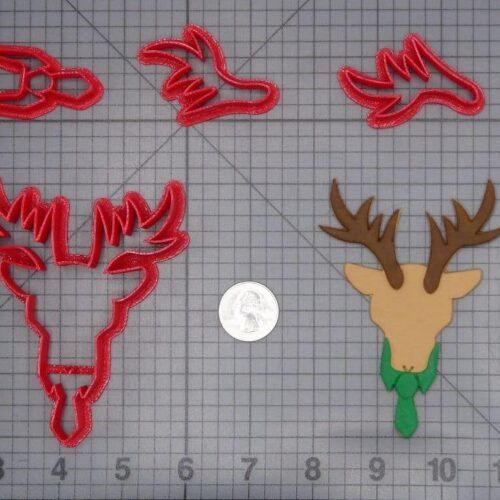 Deer with Neck Tie 266-I100 Cookie Cutter Set