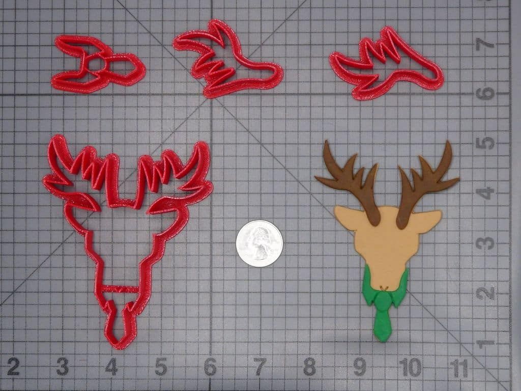 Deer with Neck Tie 266-I100 Cookie Cutter Set