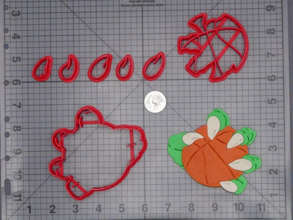 Dinosaur Claw with Basketball 266-I195 Cookie Cutter Set