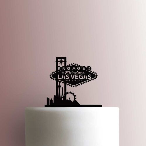Engaged in Fabulous Las Vegas 225-B437 Cake Topper