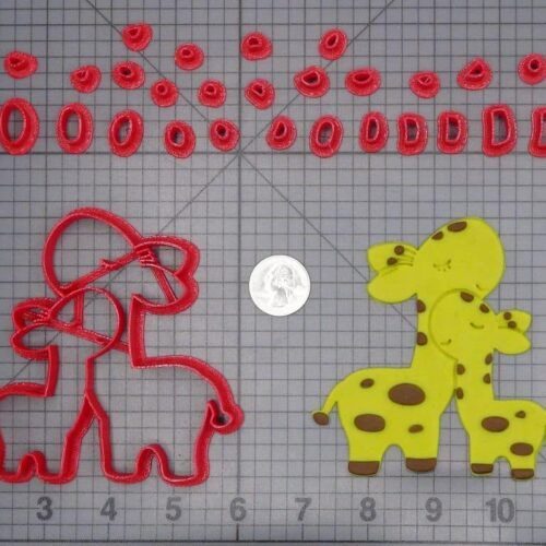 Giraffe Mom and Baby 266-G878 Cookie Cutter Set