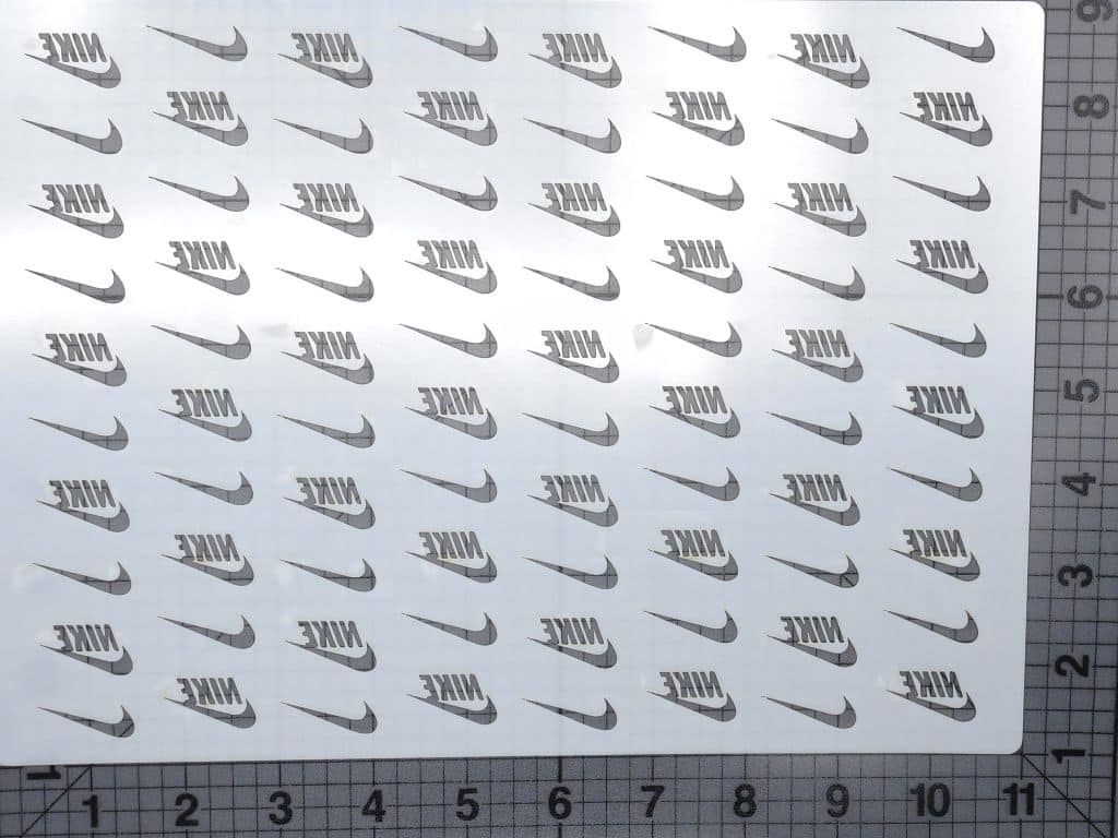 Nike Logo Pattern 783-H247 Stencil Sheet