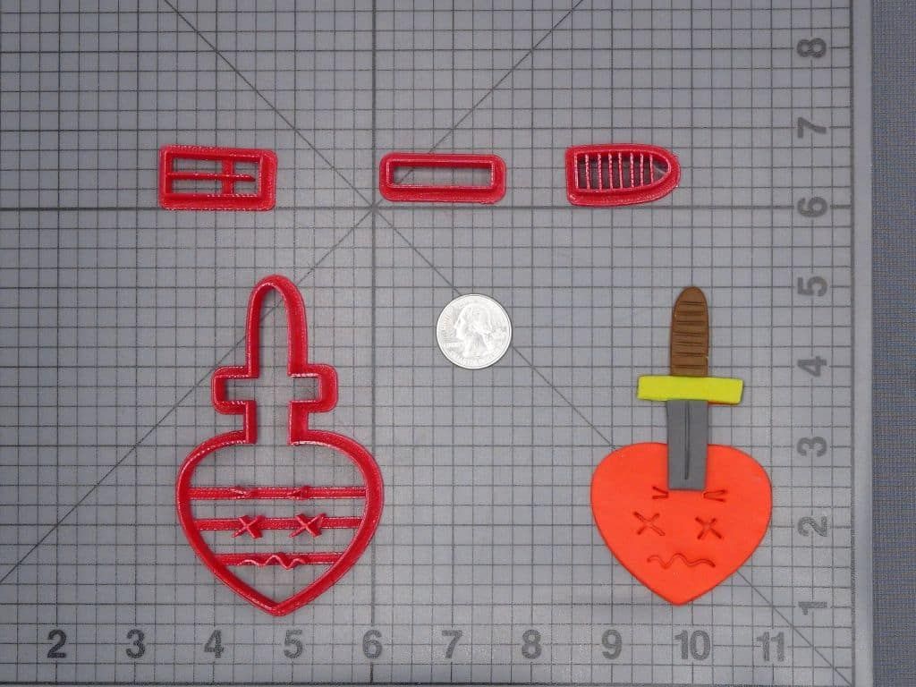 Sword in Heart 266-I161 Cookie Cutter Set