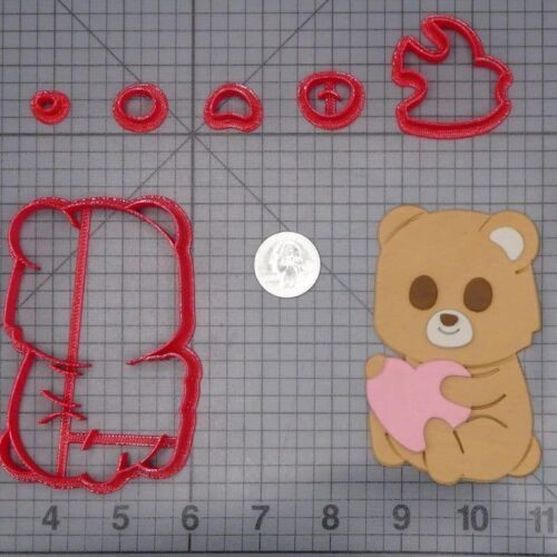 Valentines Day - Bear with Heart 266-I244 Cookie Cutter Set