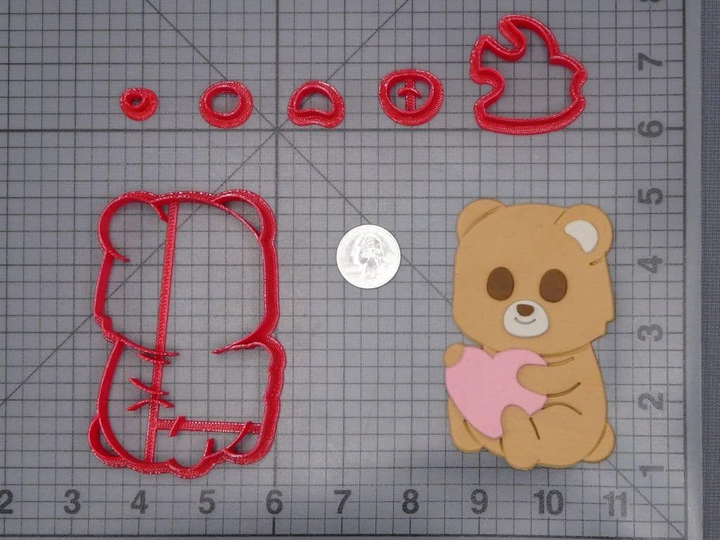 Valentines Day - Bear with Heart 266-I244 Cookie Cutter Set
