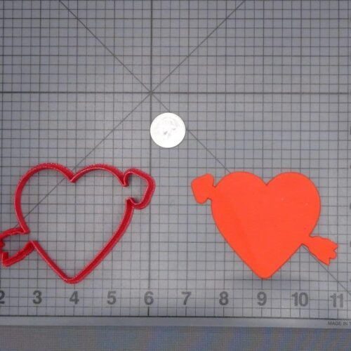 Valentines Day - Heart with Arrow 266-I198 Cookie Cutter Silhouettte