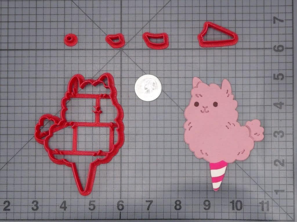 Alpaca Cotton Candy 266-I329 Cookie Cutter Set