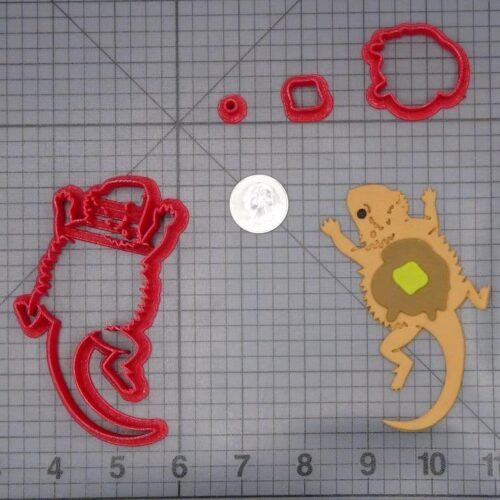 Bearded Dragon Lizard Pancake 266-I283 Cookie Cutter Set