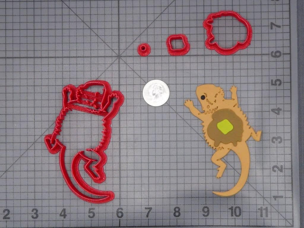 Bearded Dragon Lizard Pancake 266-I283 Cookie Cutter Set