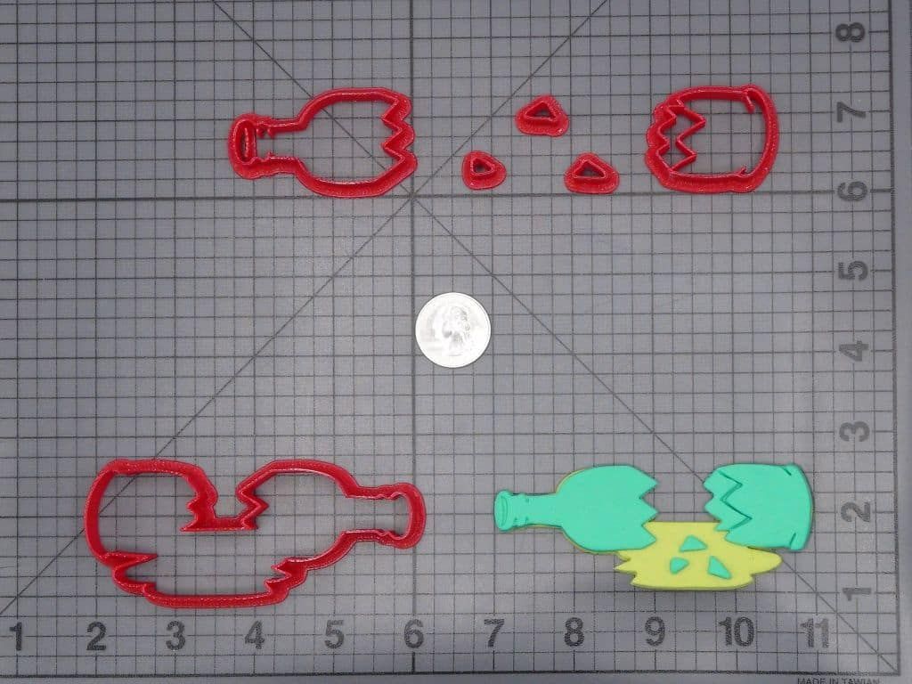 Bottle Broken 266-I149 Cookie Cutter Set