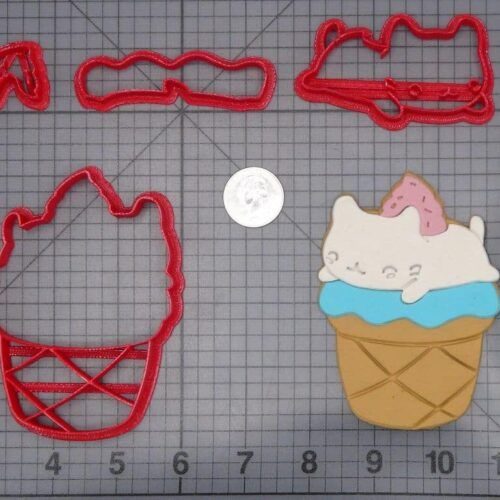 Cat Ice Cream Cone 266-I436 Cookie Cutter Set