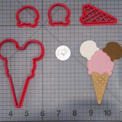 Disneyland - Mickey Mouse Ice Cream Cone 266-I352 Cookie Cutter Set