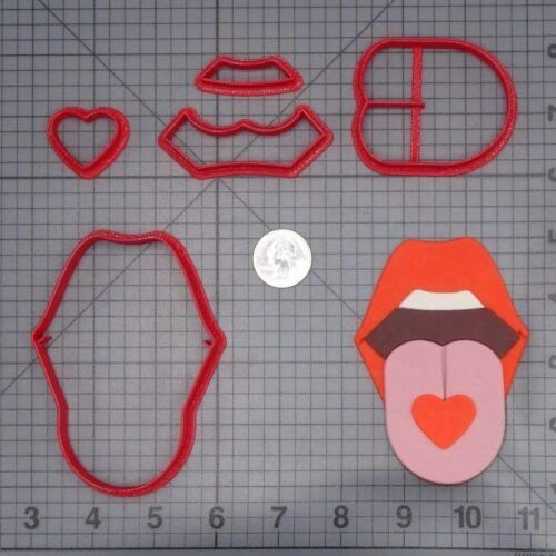 Heart Tongue 266-I369 Cookie Cutter Set