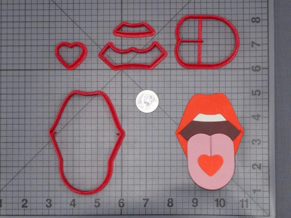 Heart Tongue 266-I369 Cookie Cutter Set