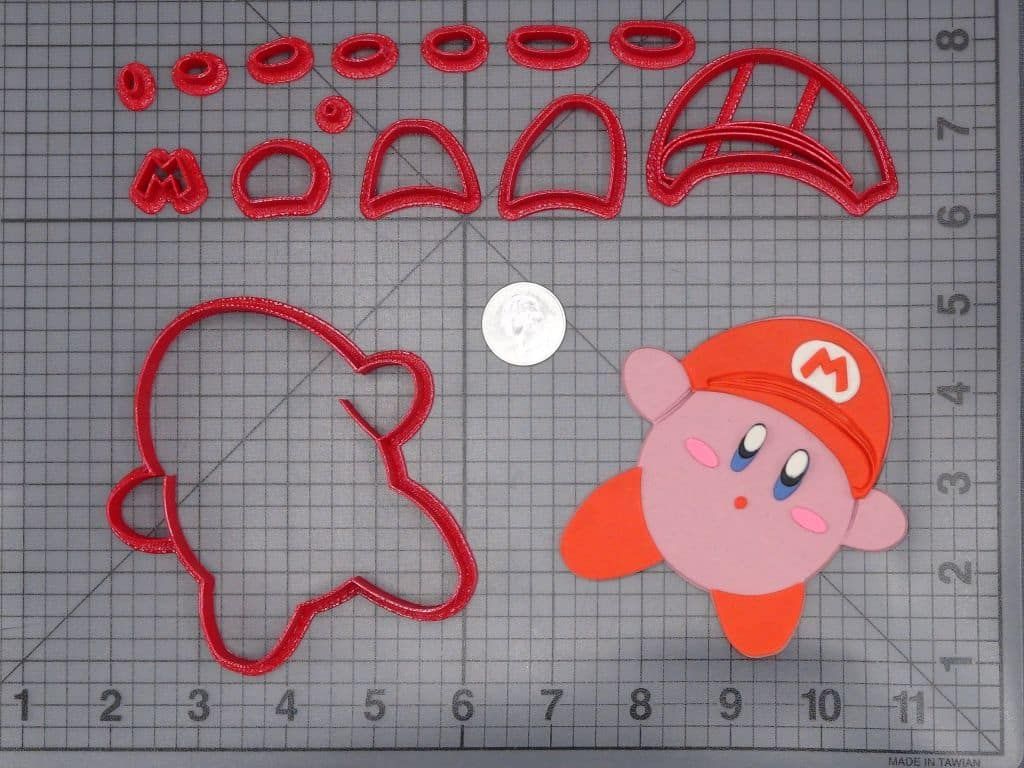 Kirby with Mario Hat 266-I351 Cookie Cutter Set