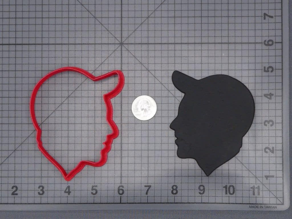 Man with Baseball Hat 266-I276 Cookie Cutter Silhouette