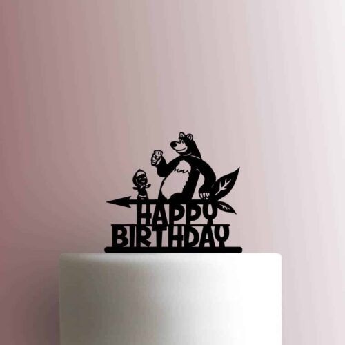 Masha and the Bear Happy Birthday 225-B326 Cake Topper