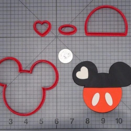 Mickey Mouse with Heart 266-I425 Cookie Cutter Set
