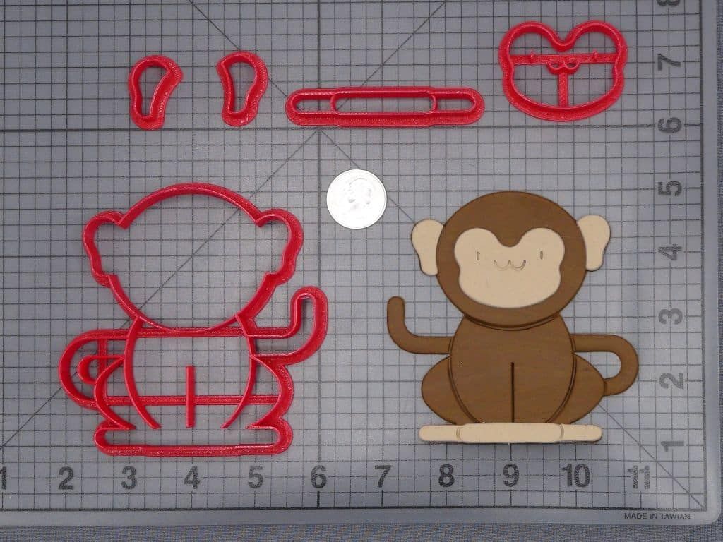 Monkey Body 266-I334 Cookie Cutter Set