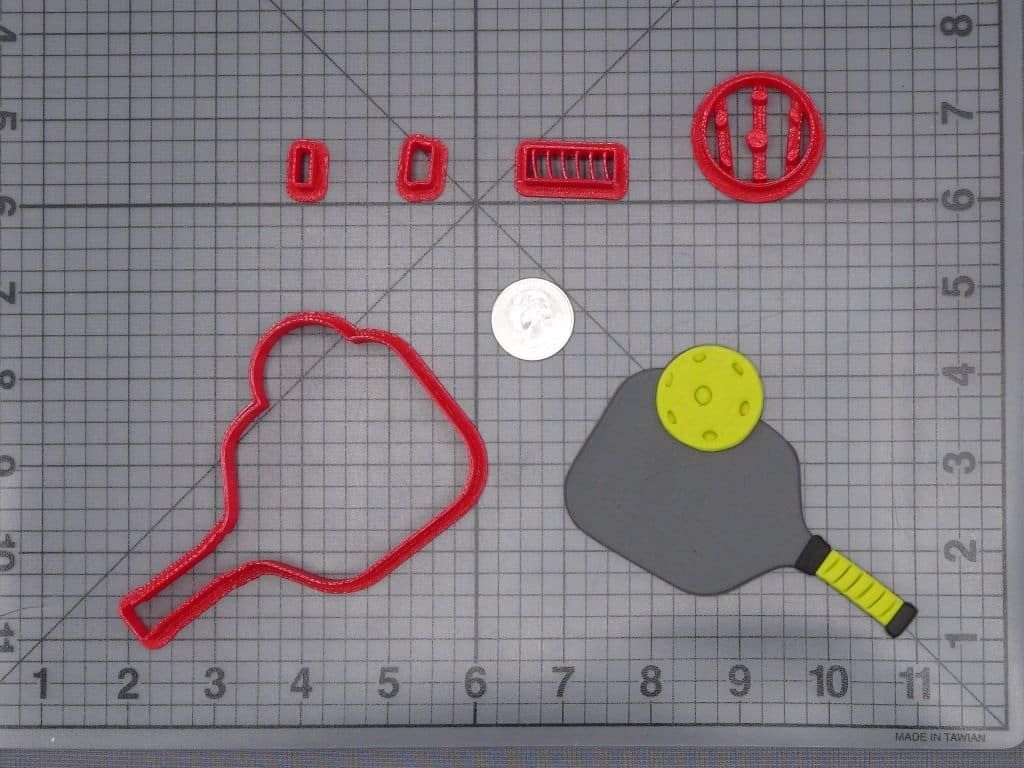 Pickleball Paddle and Ball 266-I252 Cookie Cutter Set