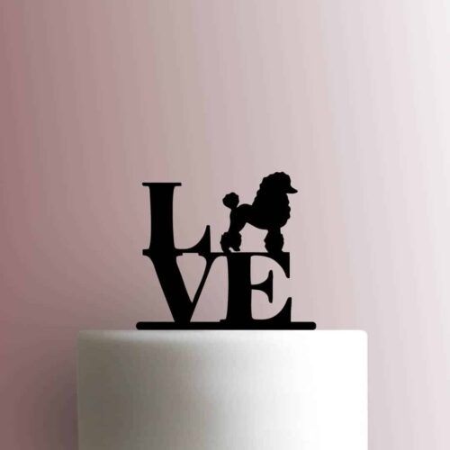 Poodle Dog Love 225-B321 Cake Topper