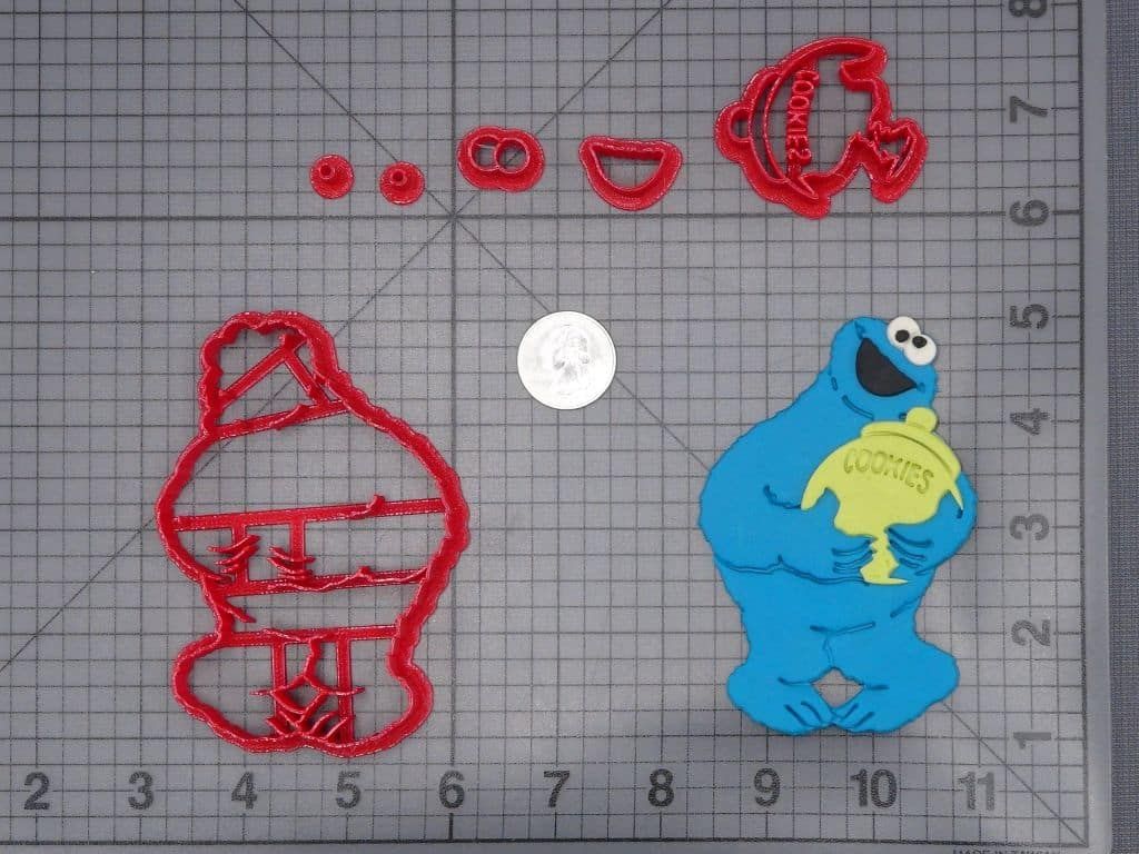 Sesame Street - Cookie Monster with Cookie Jar 266-I359 Cookie Cutter Set