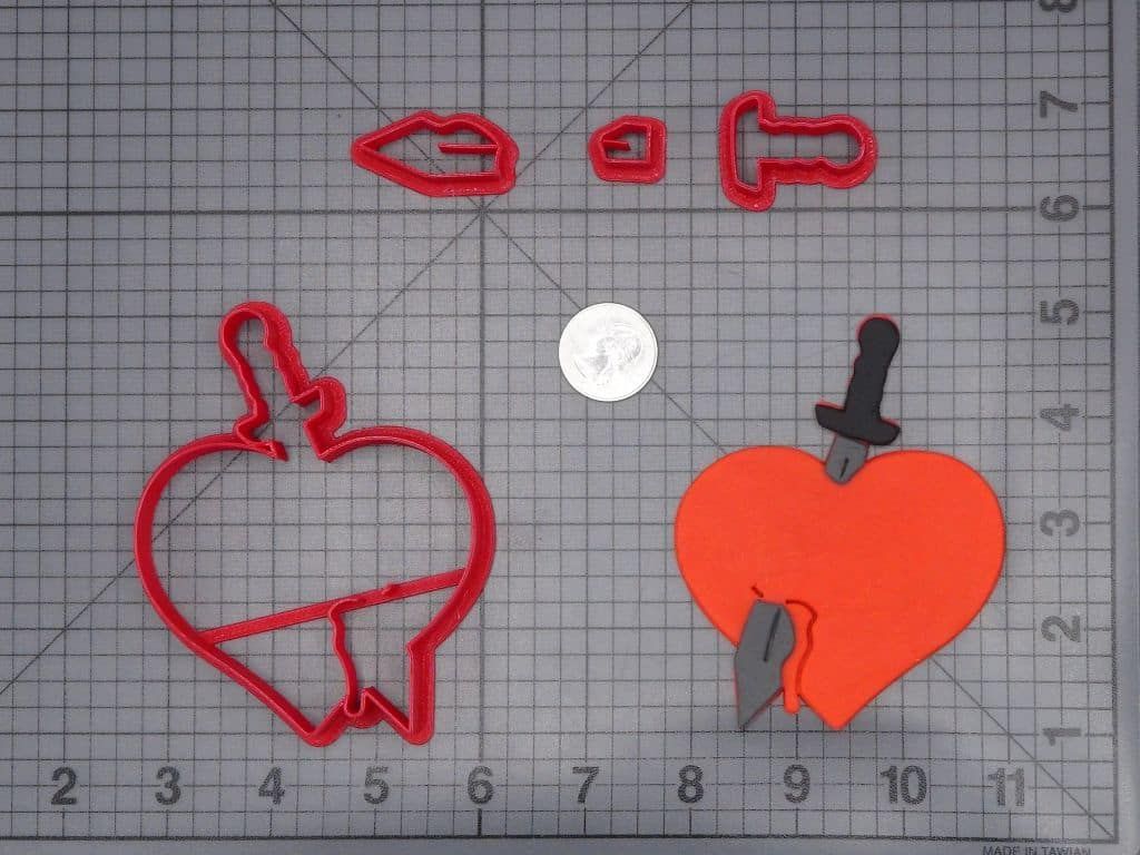 Stabbed Heart 266-I230 Cookie Cutter Set