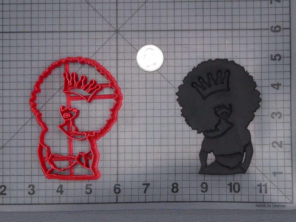 Afro Girl with Crown 266-I552 Cookie Cutter