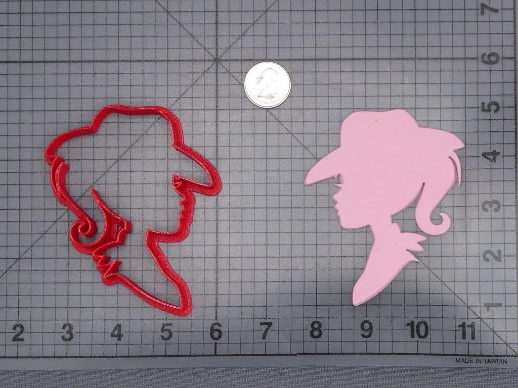 Barbie Cowgirl Head 266-I380 Cookie Cutter Silhouette