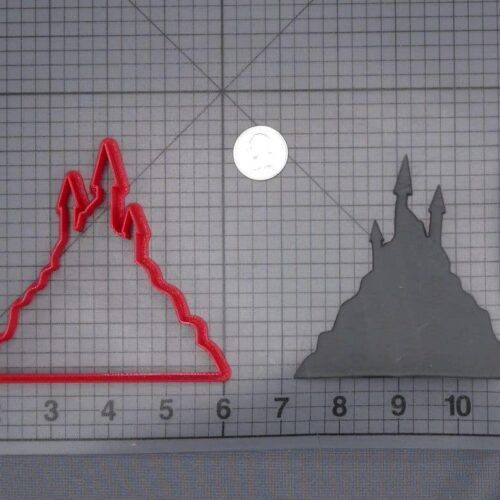 Castle on Mountain 266-I515 Cookie Cutter Silhouette