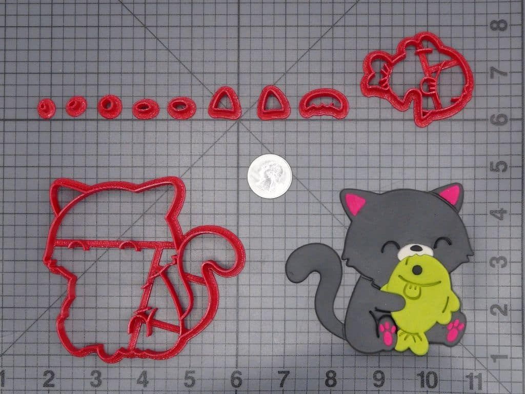 Cat with Fish 266-I545 Cookie Cutter Set