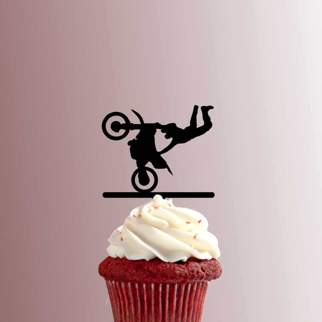Dirt Bike Stunt 228-643 Cupcake Topper