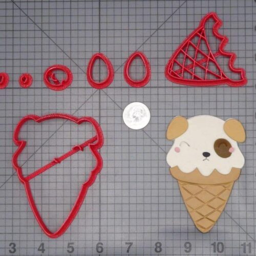 Dog Ice Cream Cone 266-I371 Cookie Cutter Set