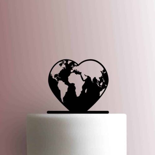 Earth Heart 225-B386 Cake Topper