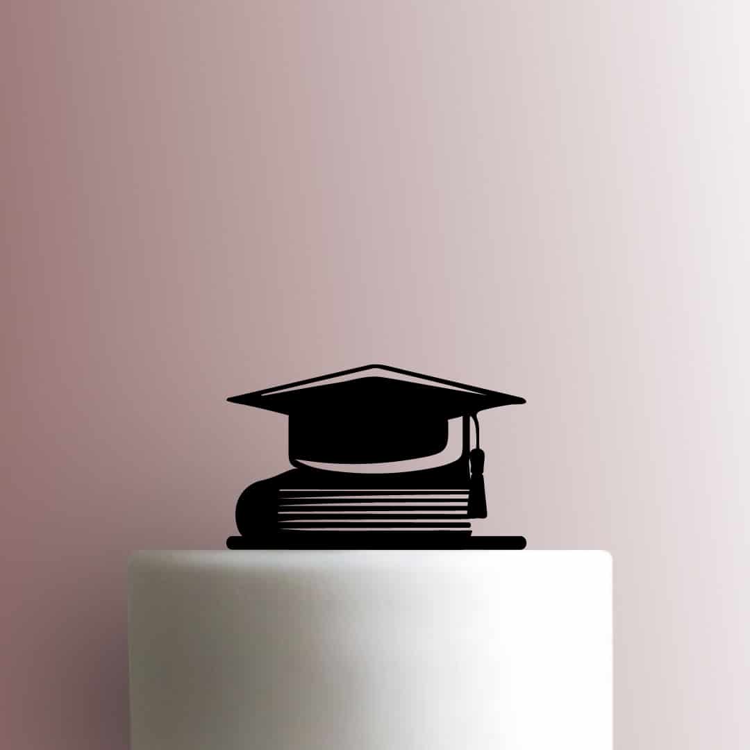 Graduation Cap with Book 225-B479 Cake Topper