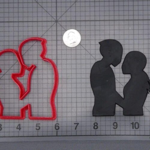 Motorcycle Couple 266-I445 Cookie Cutter Silhouette