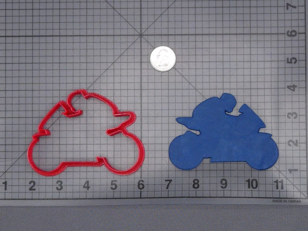 Motorcyclist 266-I550 Cookie Cutter Silhouette