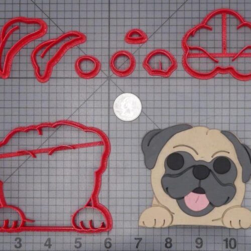 Pug Dog Head 266-I468 Cookie Cutter Set